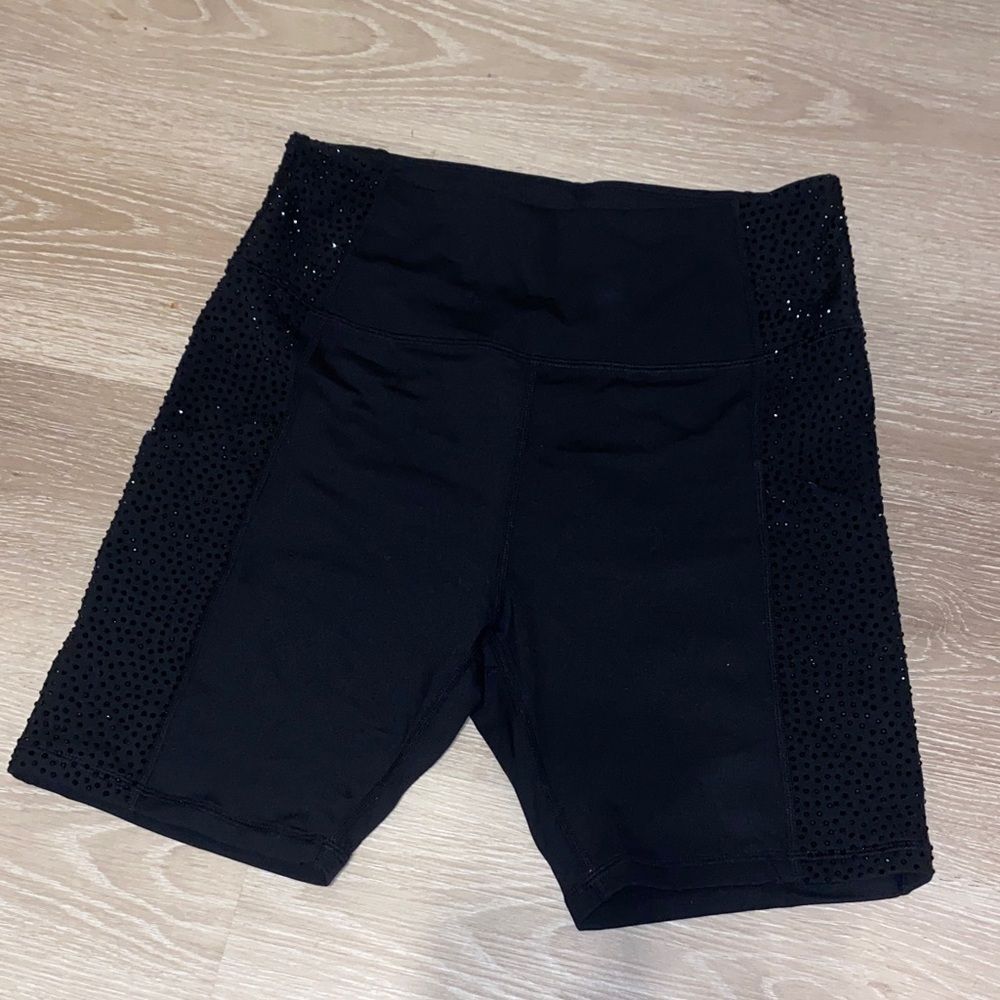 Queen of Sparkles NWT Elegant 6in Black Women's Biker Shorts